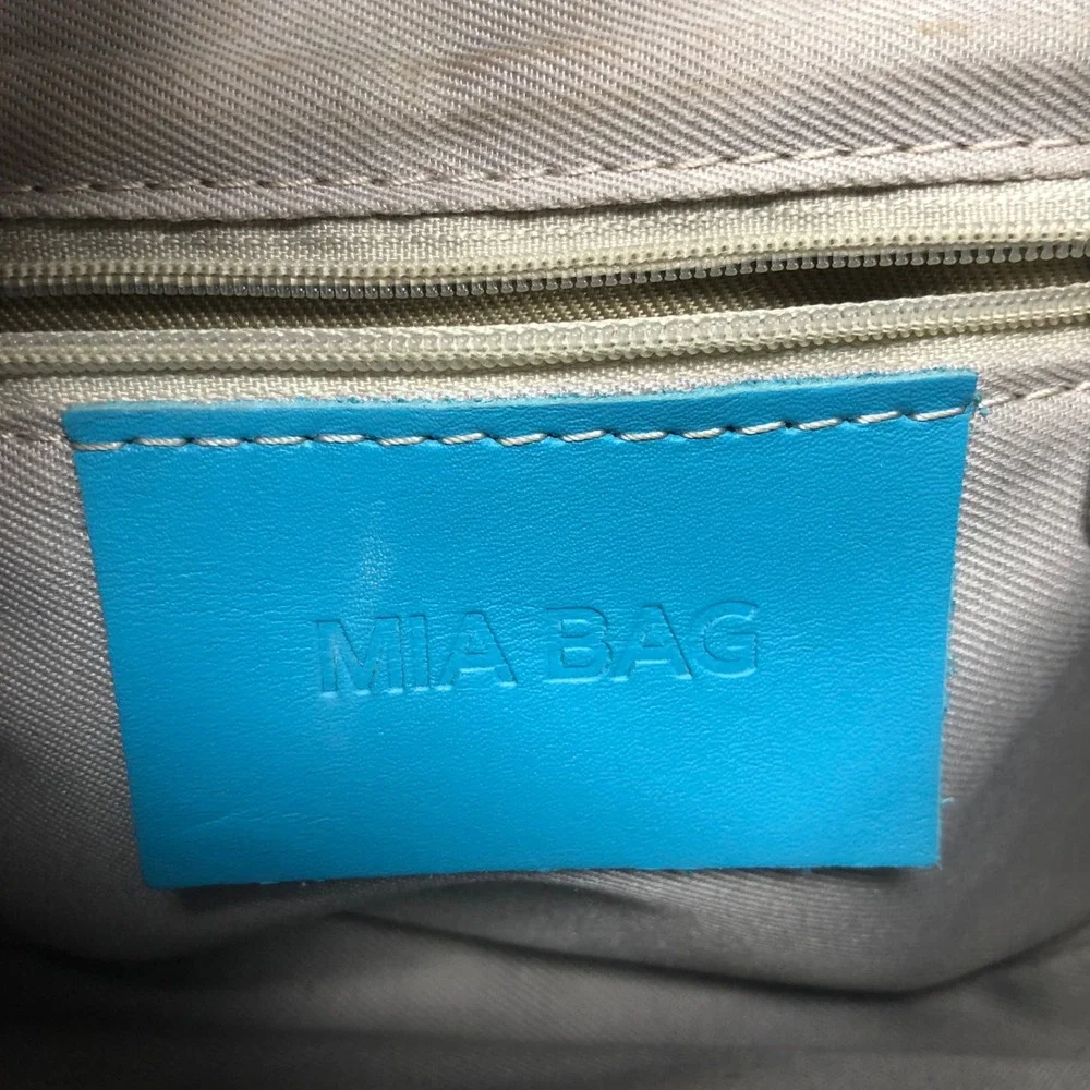 Mia Bag Crossbody Small Women Turquoise Quilted Silver Hardware Chain Strap